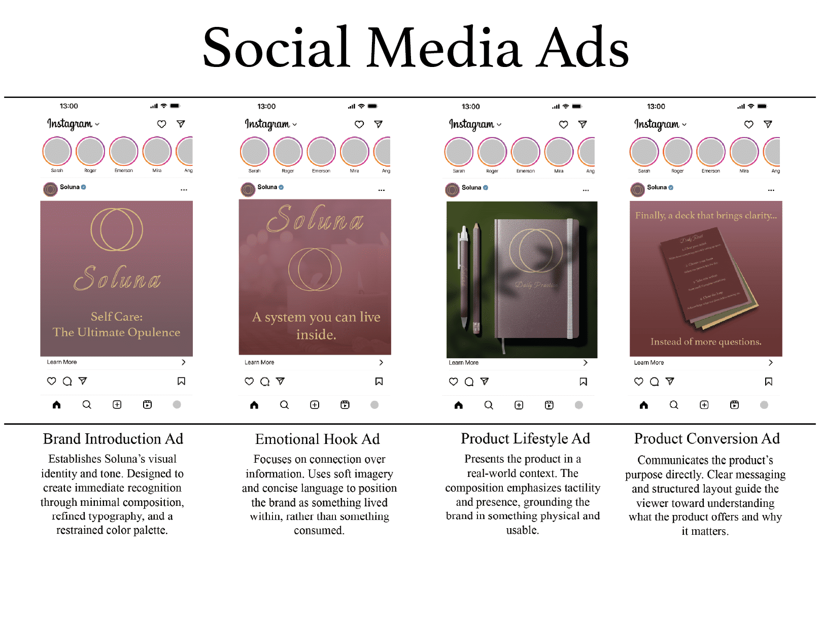 Soluna social media ads