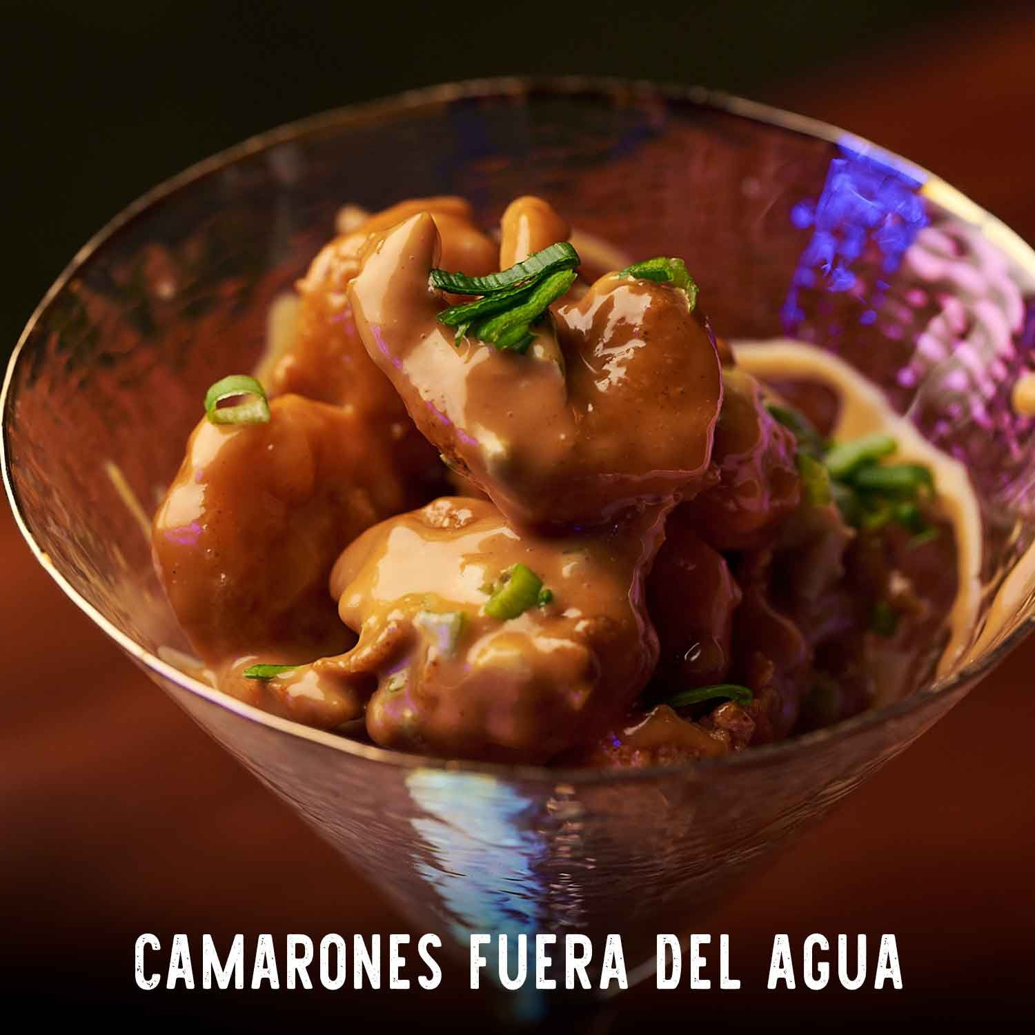Camarones fuera del agua
