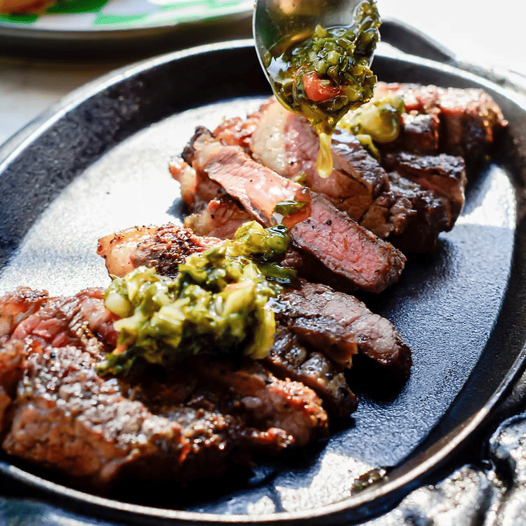 Punta trasera en plato caliente