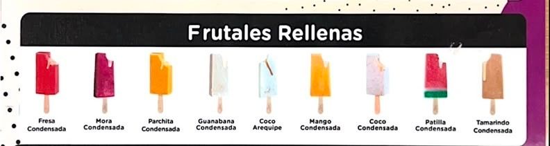 Paletas Frutales Rellenas