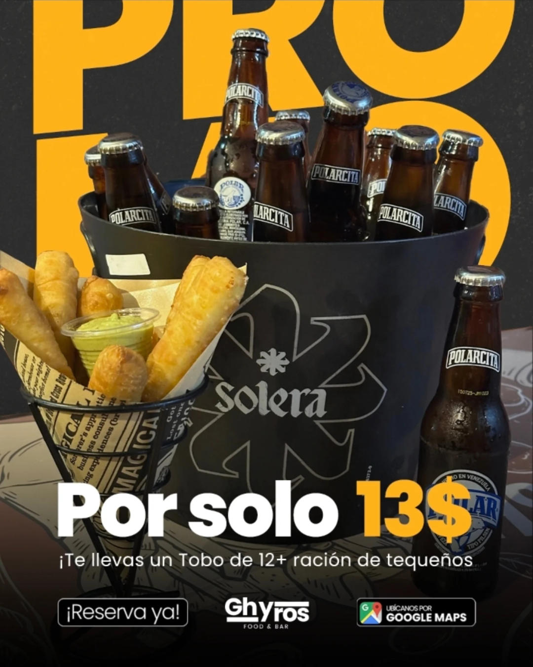 Tienes hambre… pero también quieres ambientico? 😏
Te tenemos el plan:
👉 Tequeños
👉 ¡Y una birra helada que te hace decir ‘ufff’ al primer sorbo! 🍺
Eso es GHYROS. Sabes que sí.
📍Maracay | Delivery si no puedes mover ni un dedo 😅