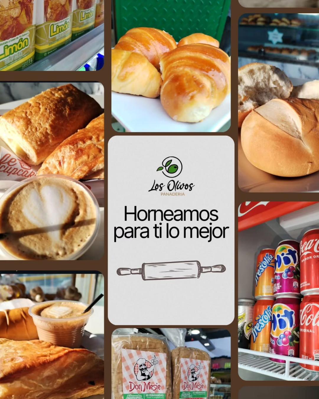 ¡El pan que despierta tus sentidos, solo en Los Olivos! 🥖🔥

Nada se compara con el aroma y el sabor de un pan recién horneado. En Los Olivos , cada pieza es una obra maestra, hecha con ingredientes de calidad y el toque perfecto de tradición.

🥐 Crujiente por fuera, suave por dentro .
🍞 Variedad para todos los gustos .
🔥 Siempre fresco, siempre delicioso .

Ven y prueba el auténtico sabor de la panadería artesanal. ¡Te esperamos!