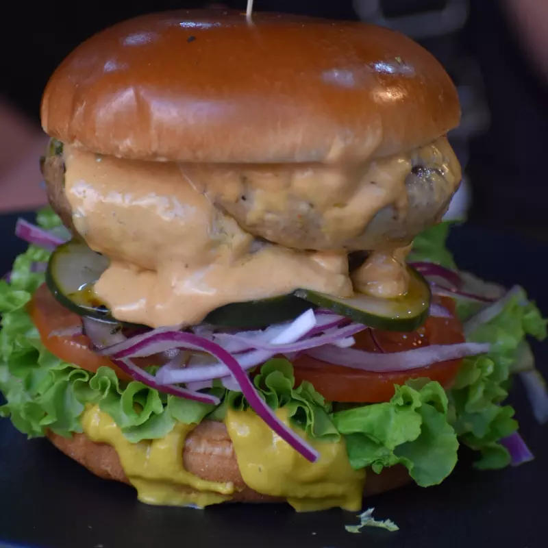 Burga de champiñón
