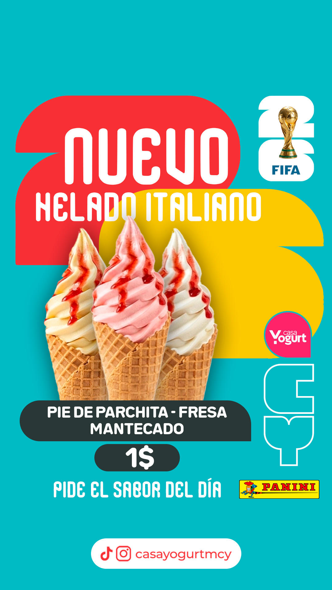 Solo1$ y comparte una rica barquilla de helado italiano!