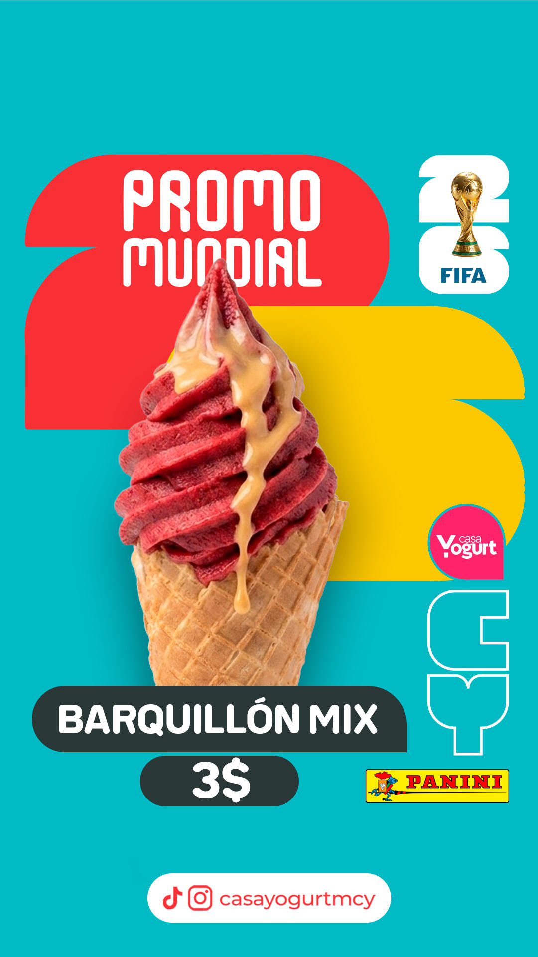 Sabías que el yogurt lo puedes mezclar con cualquier fruta? Ven y prueba nuestro helado mix!