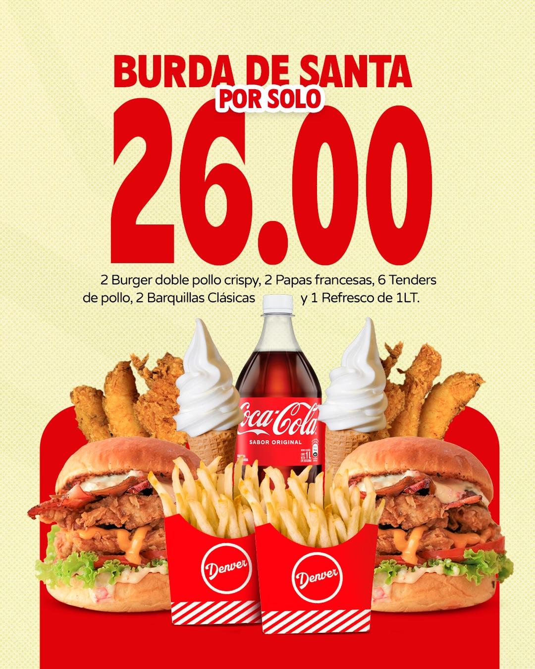 ¡En Denver disfrutamos todos! 🍔
Trae a toda la familia o amigos y disfruten de PROMOS de otro nivel
•Nuggets kids
•Burger kids
•Granjechiken
•Arcade dúo
•Denver house
•Burda de buena
•Burda de santa
Comida deliciosa de verdad. Y tu ¿cuál eliges? 💥🫣
📍 Te esperamos en nuestro local o pídelo por delivery
degustyapp
#denverfood #maracay #seburdadefeliz #promos