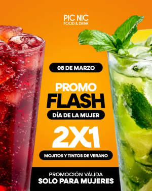 🍹Este 8 de Marzo celebramos la belleza en todas sus formas: la belleza interior, la belleza exterior y la belleza de ser mujer. 💅🏻
🌹Para ellas traeremos la promo flash de 2x1 en Mojitos y Tintos de verano
¡Visítanos y disfruta con nosotros el poder de sentirte hermosa! ✨