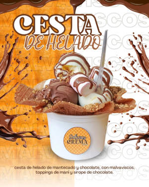 😍lluvia de malvaviscos🌈🍨 Cesta de helado de mantecado y chocolate 🍫 toppings de maní y sirope de chocolate
¿Te atreverías a probar está delicia?😋