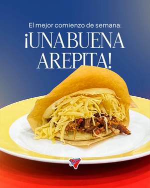 Así se empieza la semana: con ganas, con buen ánimo y con una arepa que te abraza el estómago.

Clips Fuente de Sodas
40 años siendo el lugar donde los
Días saben mejor.🔥 
 #ClipsFuenteDeSodas#ArepitaParaEmpezar#SaborDeCasa#DesayunosEnClips degustyapp