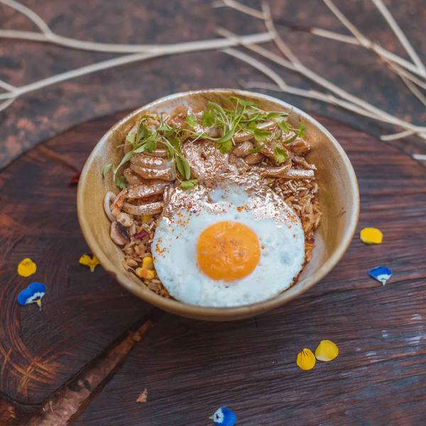 Arroz kioto con mariscos