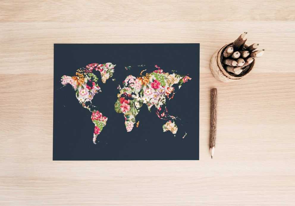 Maps Update #37252478: Travel Wall Maps – Travel Wall Map (+75 For 2018 Travel Map Wall Art (Gallery 5 of 20)