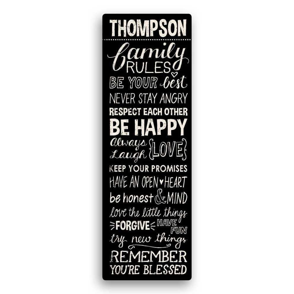 Featured Photo of Canvas Wall Art Family Rules