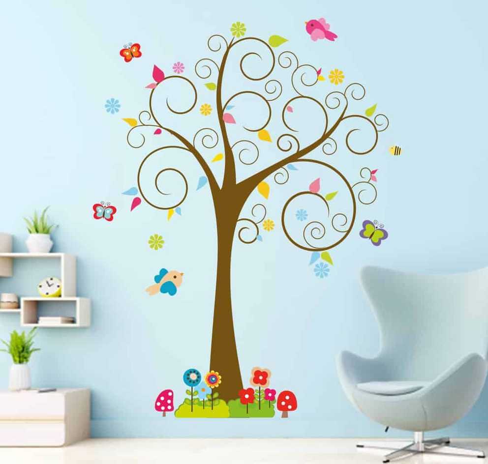 Preferred Tree Wall Decor With Regard To This Cute Bird Swirl Tree Wall Decal Is Perfect For Your Kids Room! (Gallery 20 of 20)