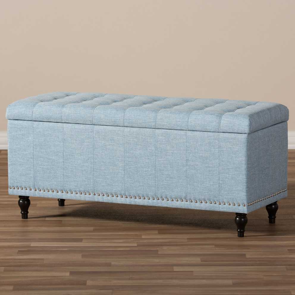Featured Photo of Charcoal Fabric Tufted Storage Ottomans