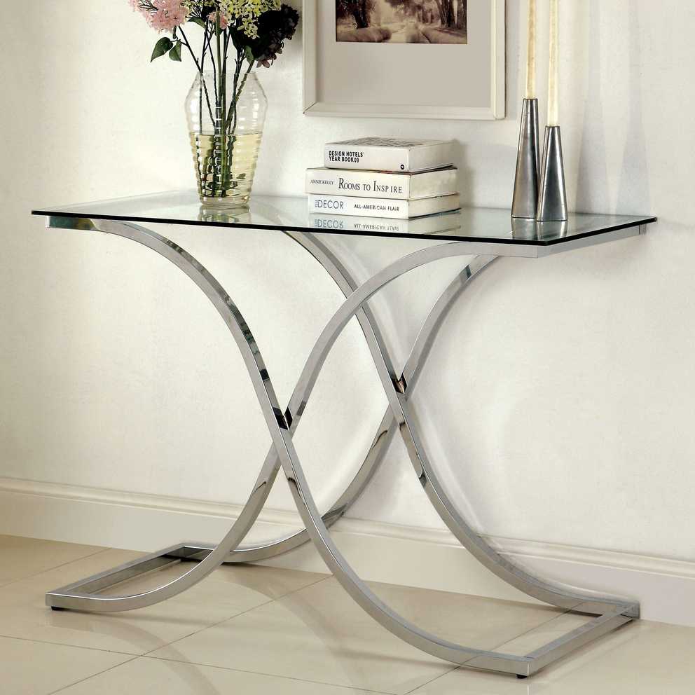 Featured Photo of Chrome And Glass Rectangular Console Tables