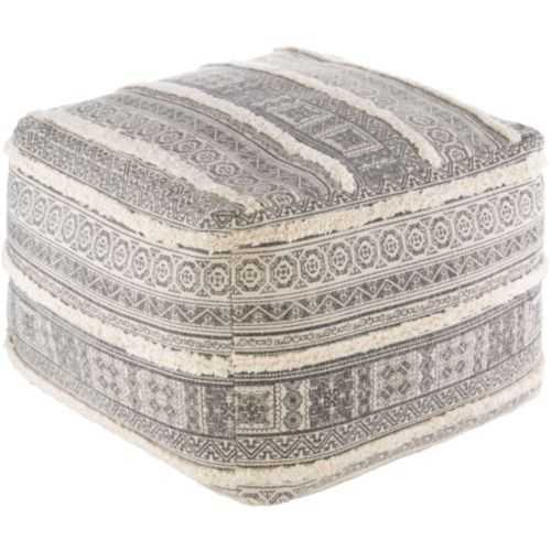 Featured Photo of Beige And Dark Gray Ombre Cylinder Pouf Ottomans