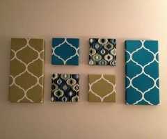 15 Collection of Fabric Wrapped Canvas Wall Art