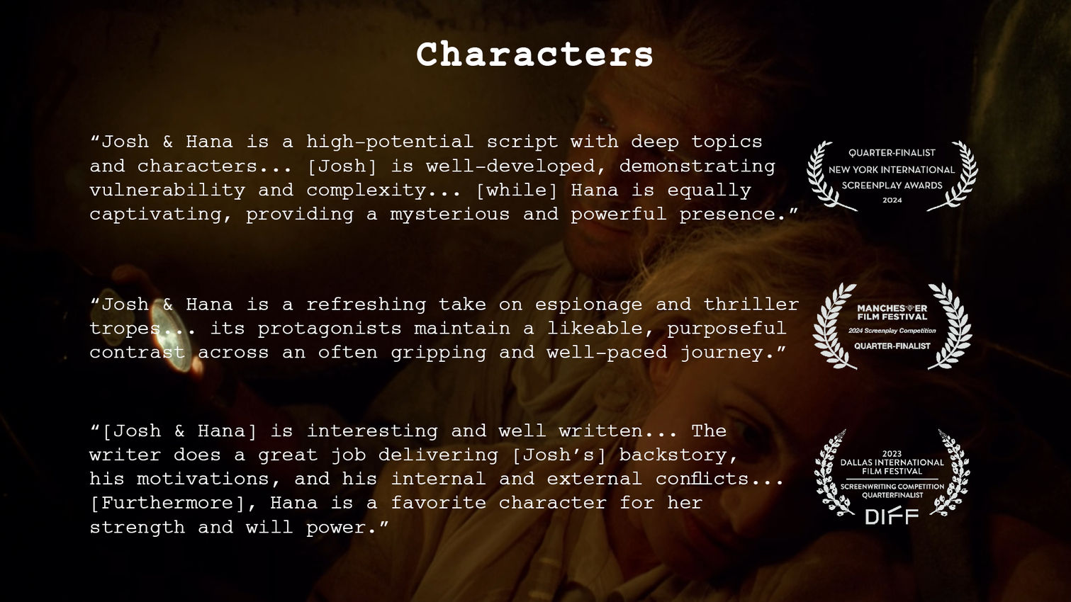 Josh & Hana - Characters