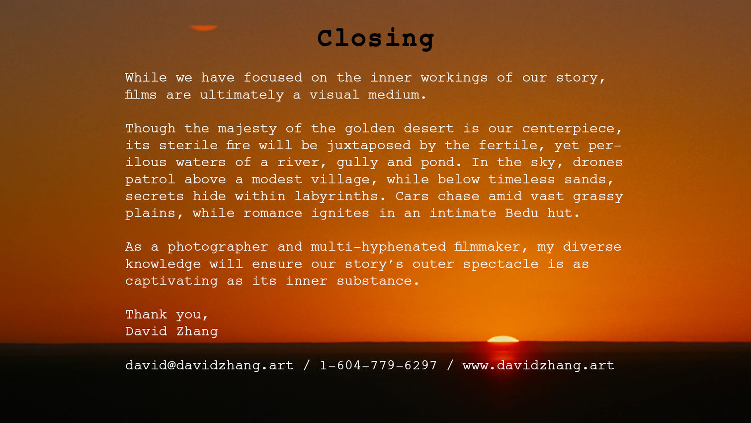Josh & Hana - Closing