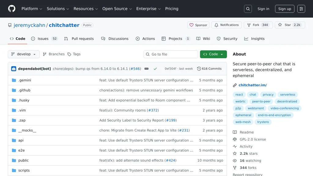 Chitchatter screenshot