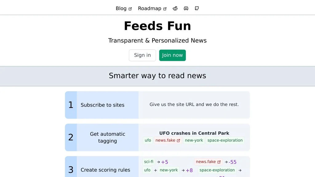 Feeds Fun screenshot