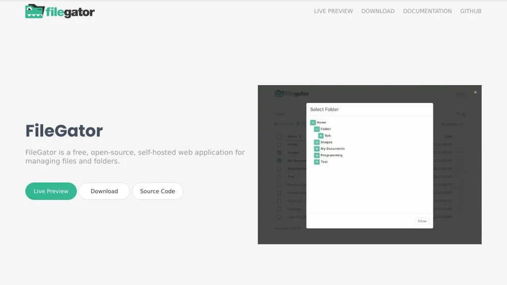 FileGator screenshot