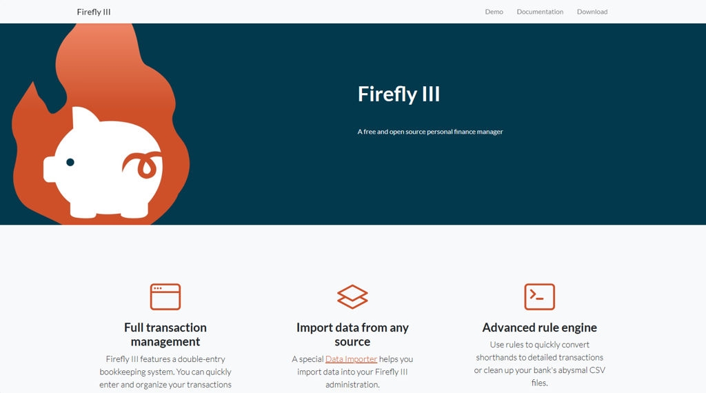 Firefly III screenshot