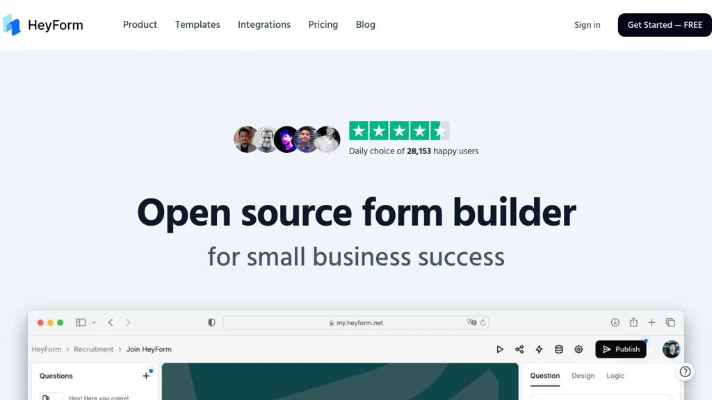 HeyForm screenshot