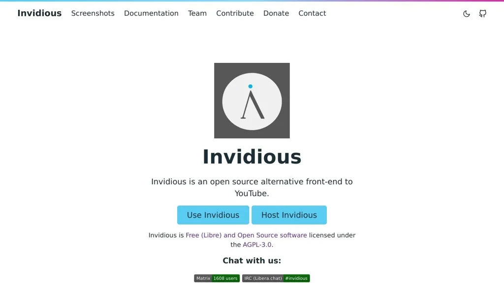 Invidious screenshot