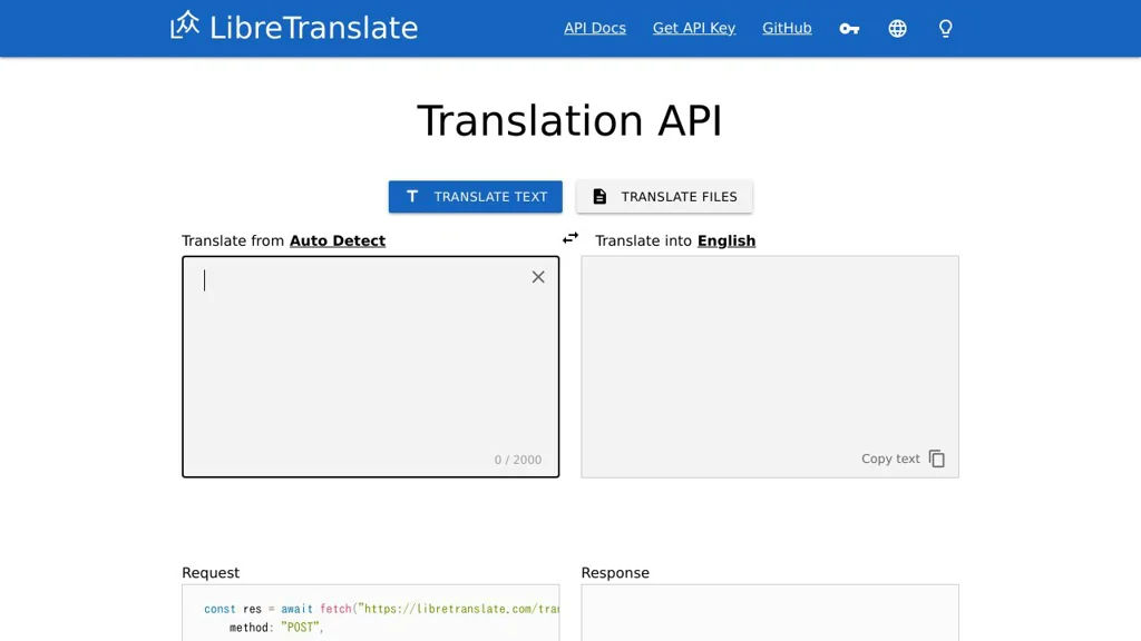 LibreTranslate screenshot