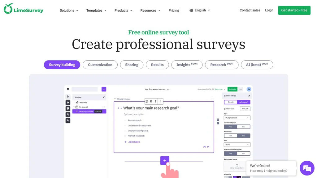 LimeSurvey screenshot