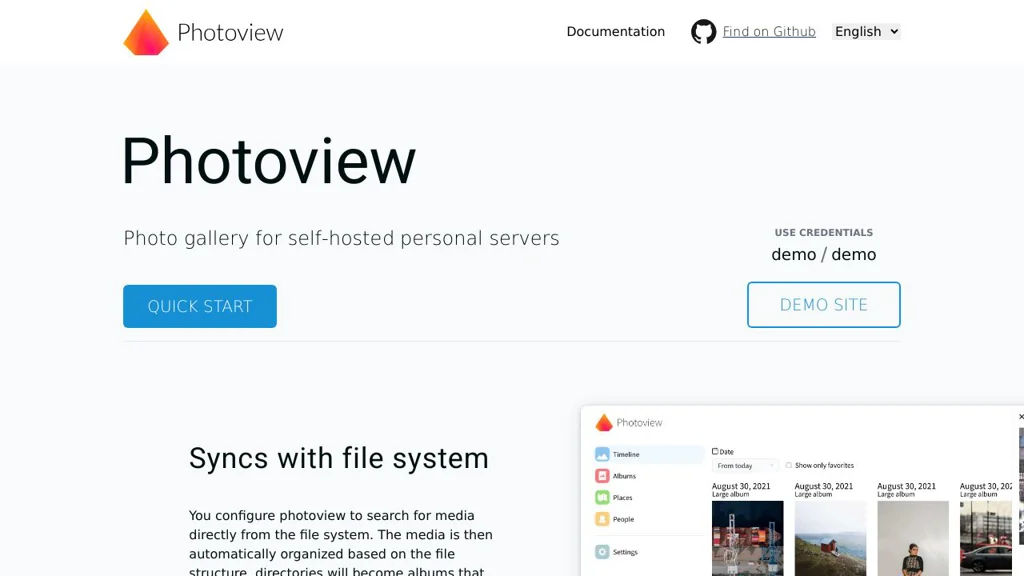 Photoview screenshot