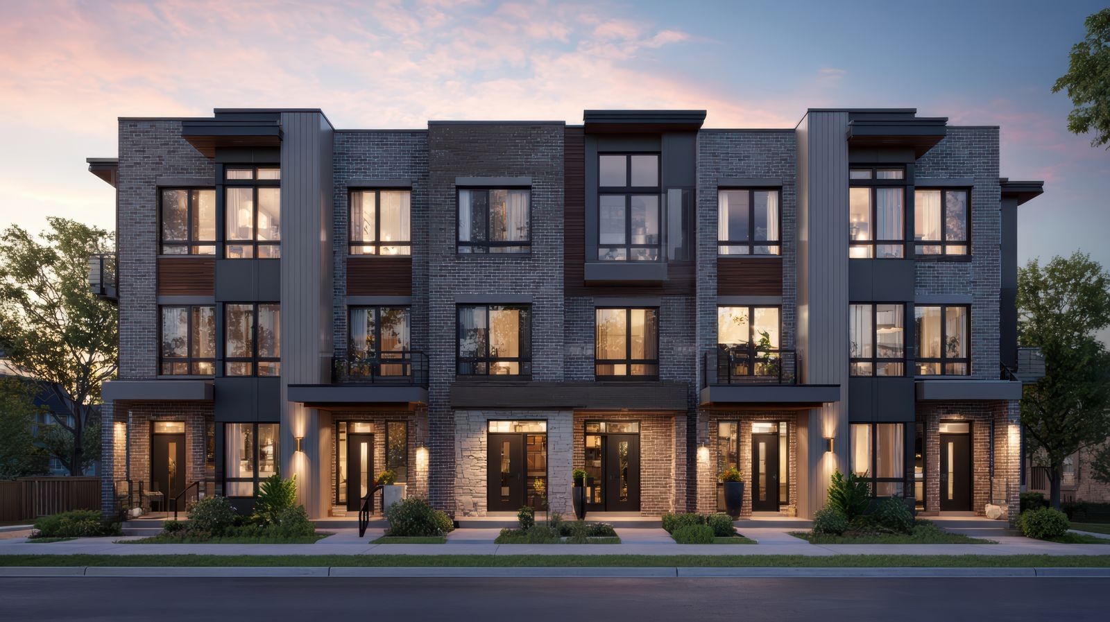 Contemporary infill homes designed for an urban Calgary neighbourhood.