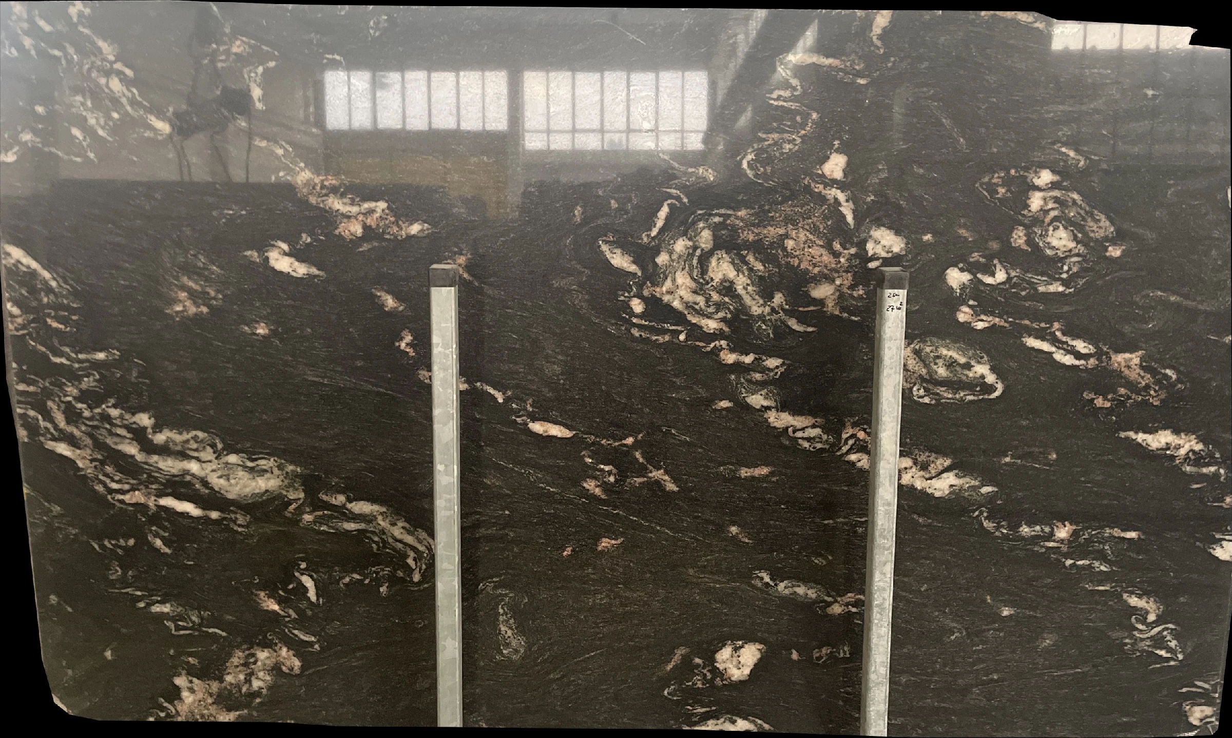 Black Forest Granite Slabs for Vanity Tops Cloudy, Soft Veining