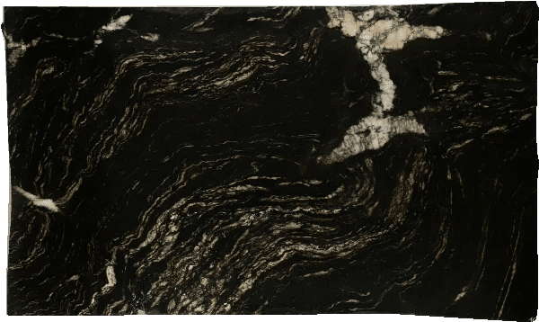 2cm Black Cosmic Gold Granite slabs