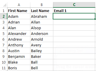 email address example list