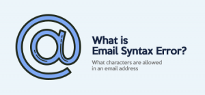 What is Email Syntax Error?