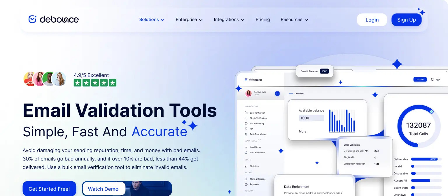 DeBounce is an email validation tool