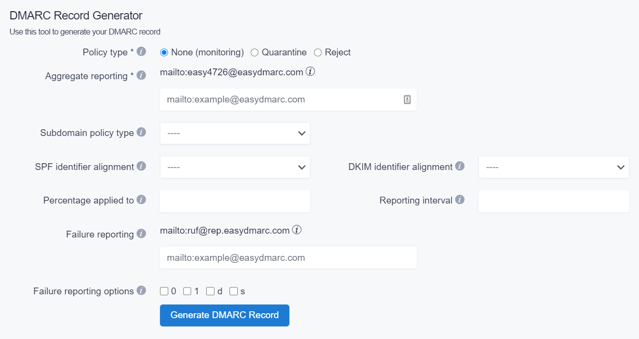 Build the DMARC Record