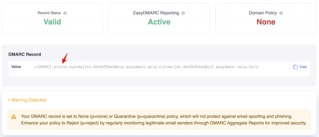 Decide on the initial DMARC policy