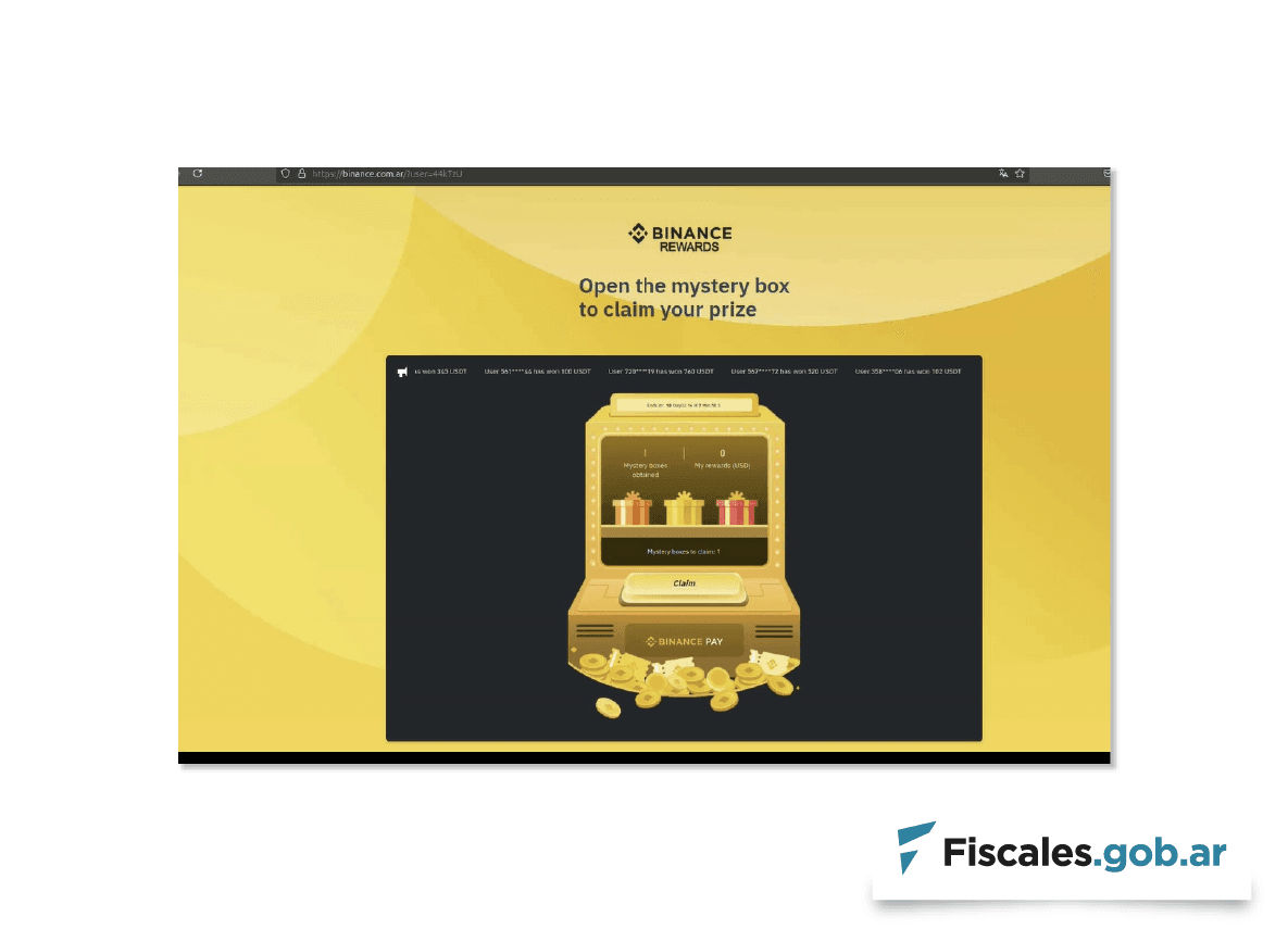 Argentina: bajan un sitio falso de Binance que estafaba a clientes