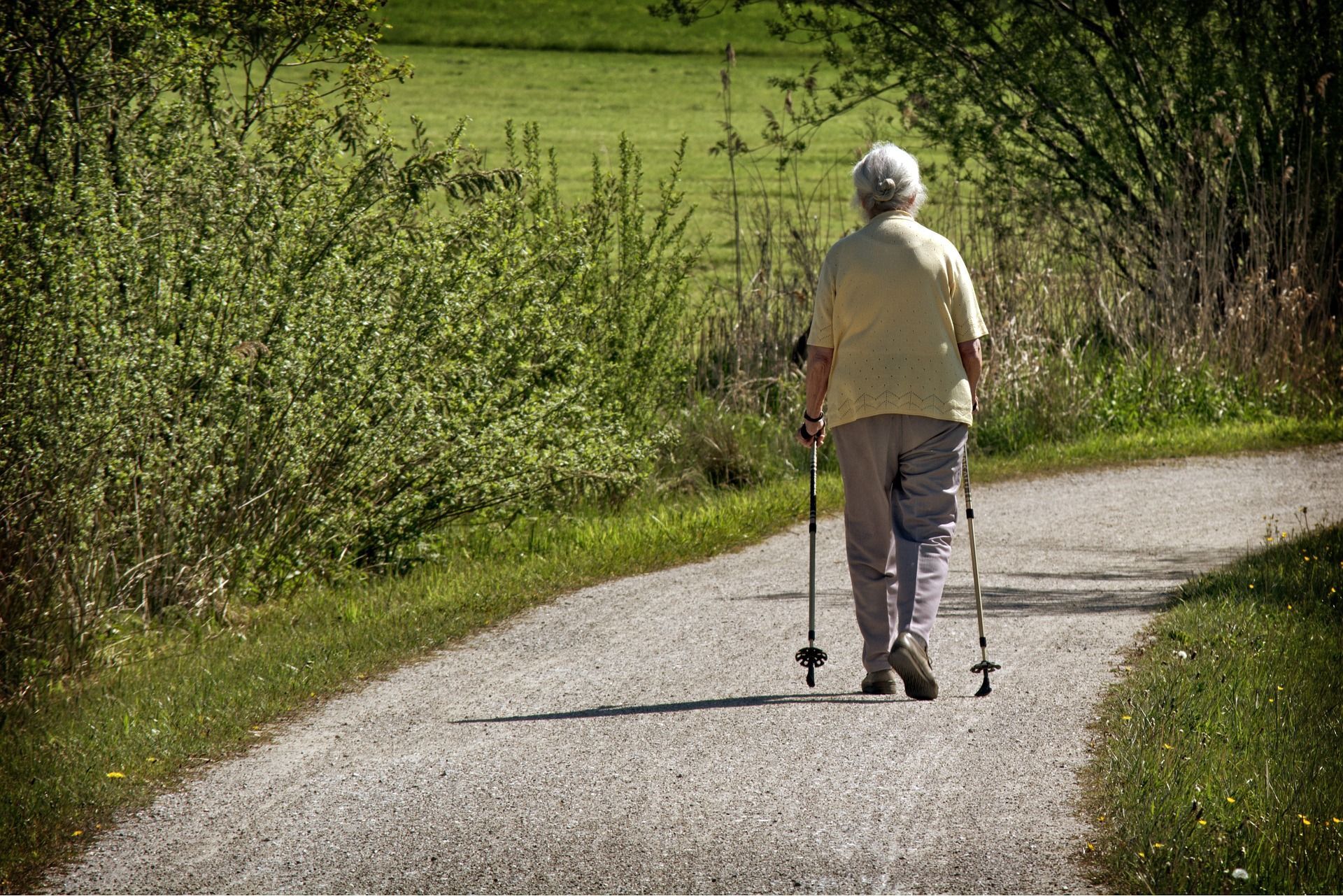 Oefenen van het lopen in de buitenlucht!