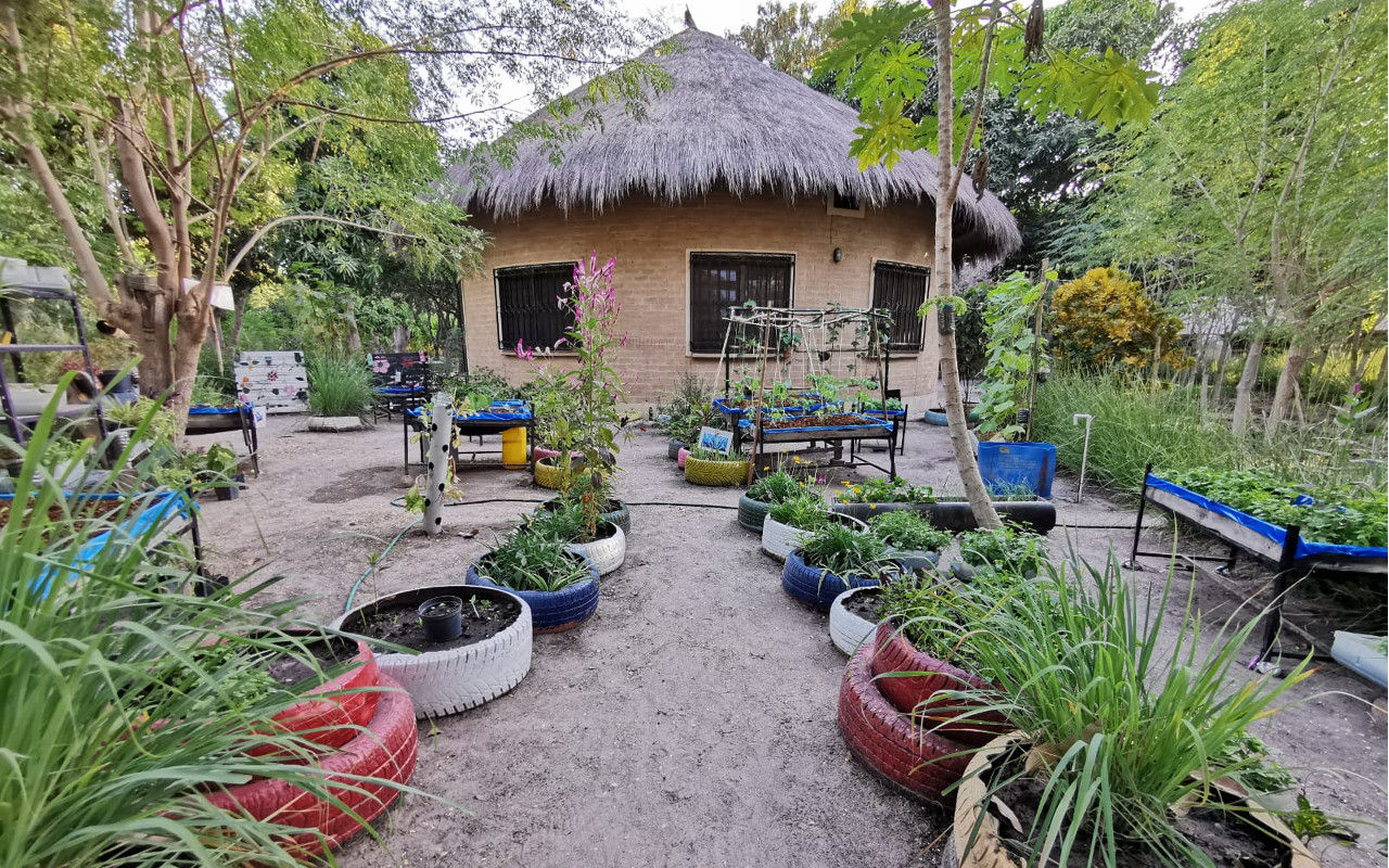 Landscaping employee in The Gambia or Senegal.