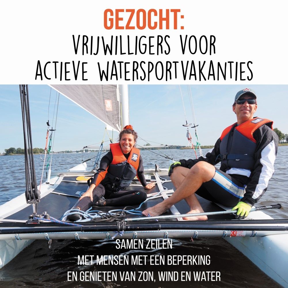 Nurse volunteers for water sports at Loosdrecht Lakes!