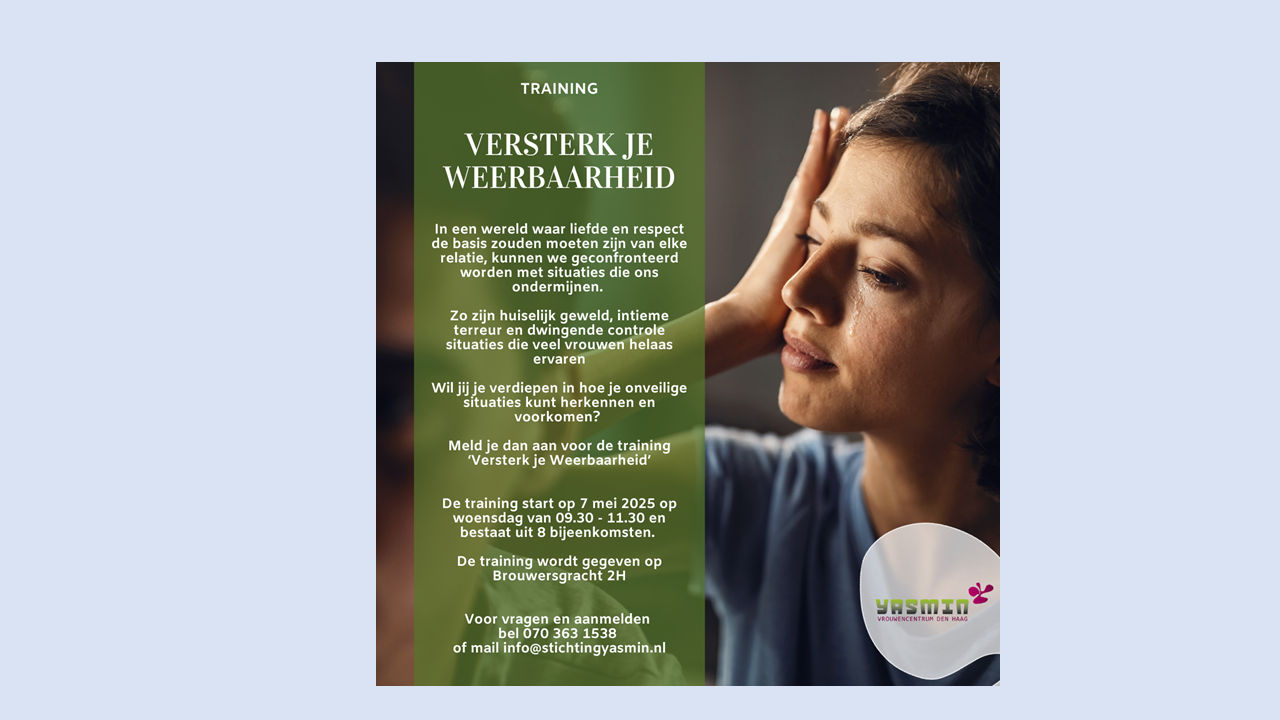 TRAINING VERSTERK JE WEERBAARHEID