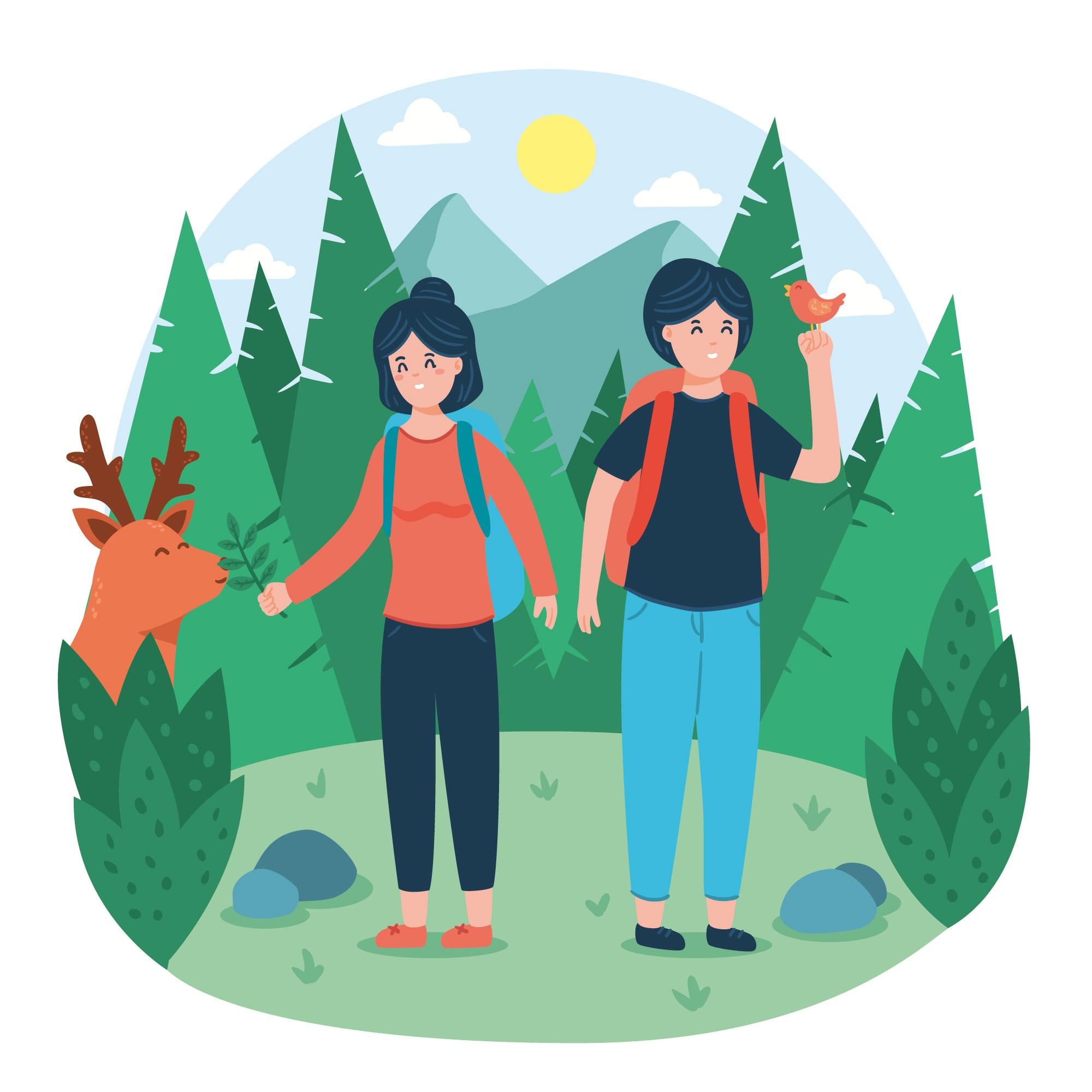        Een wandel vrijwilligster