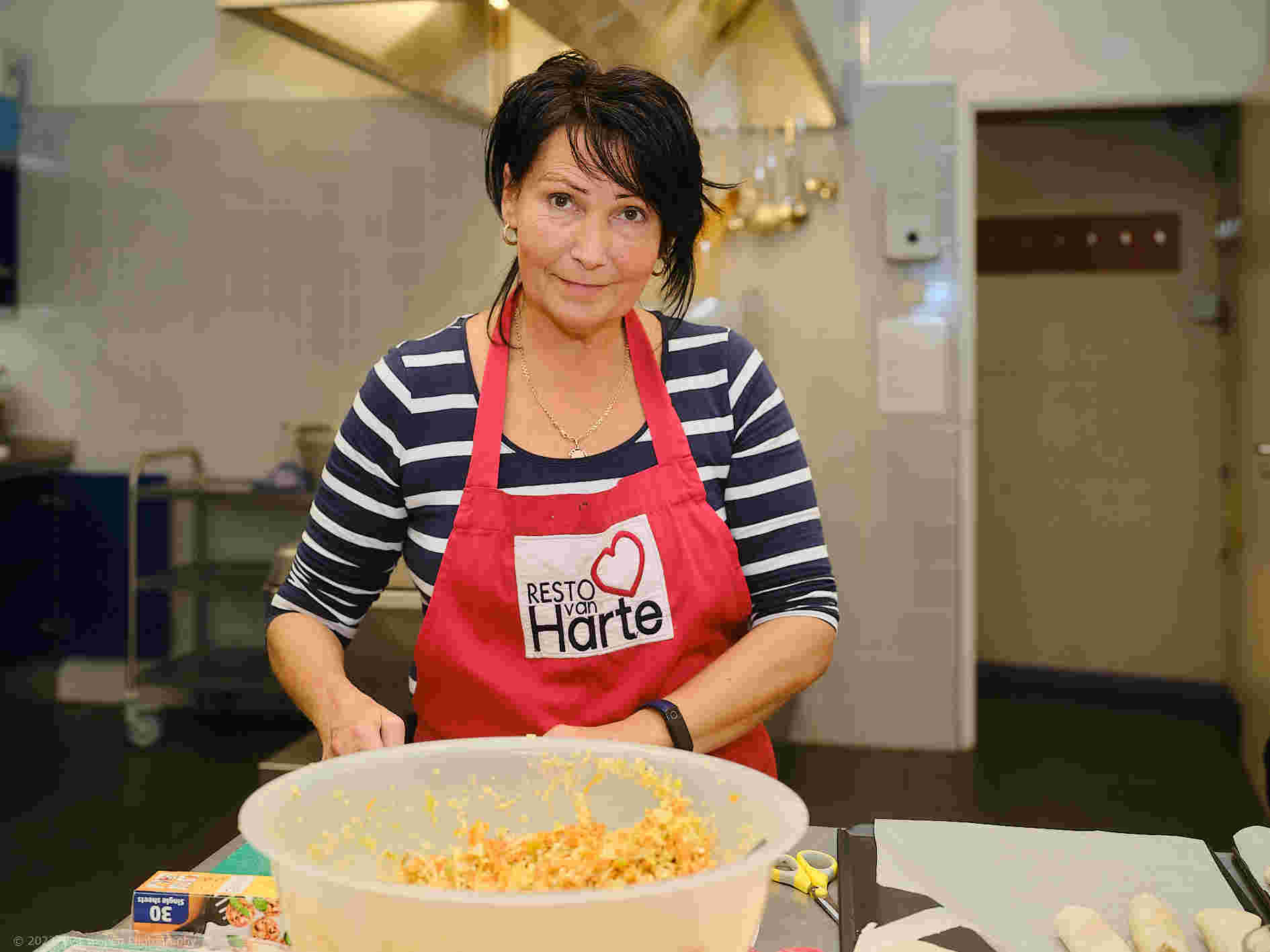 Cooking together for the neighborhood!