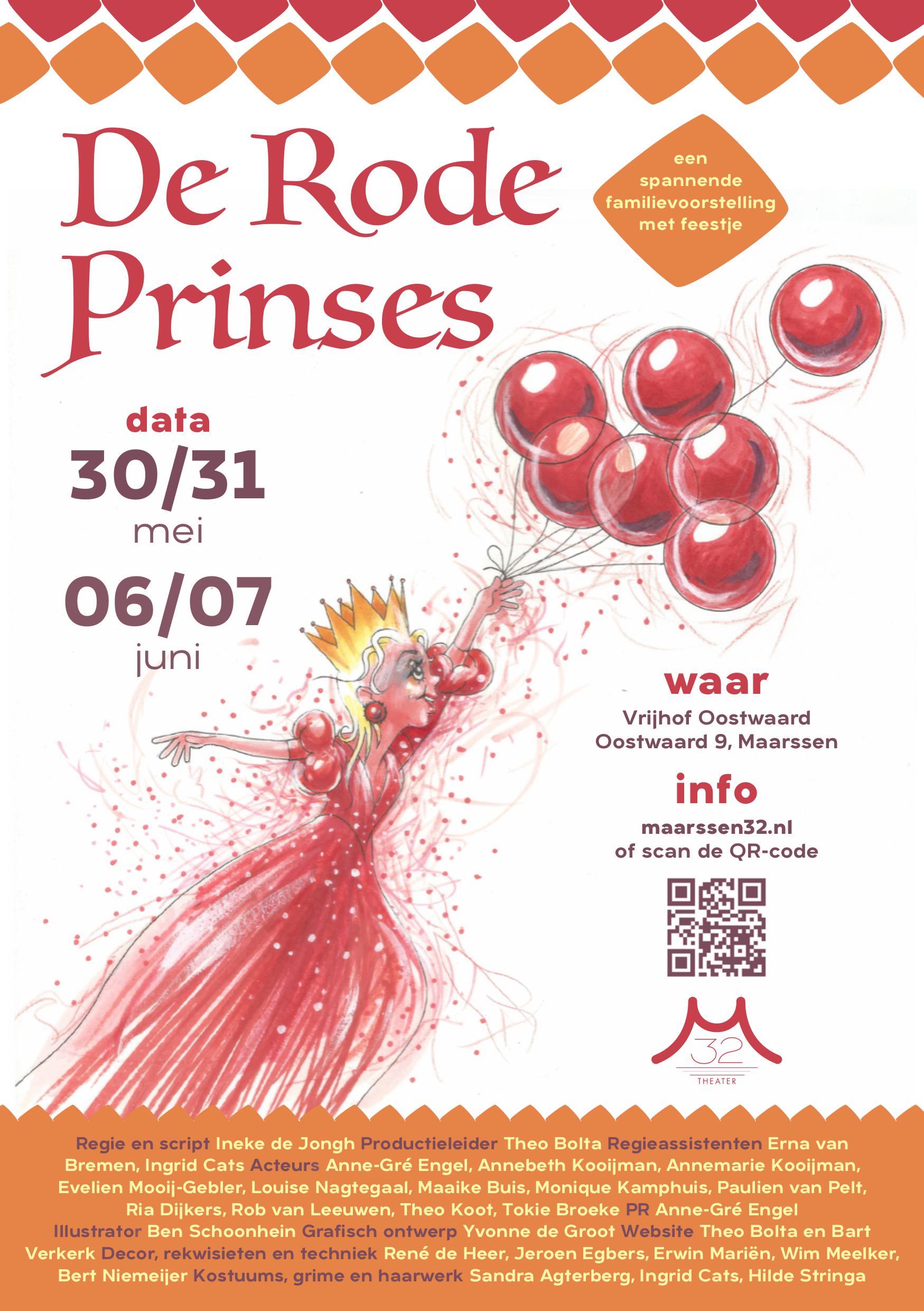 Helpen bij voorstelling de rode prinses en activiteiten er omheen ✨