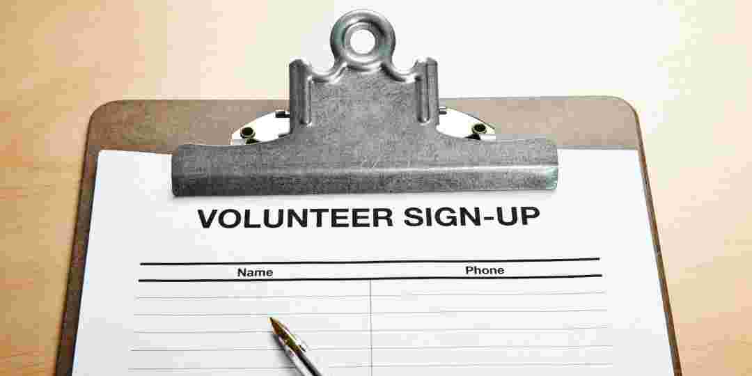 clipboard for volunteer sign up
